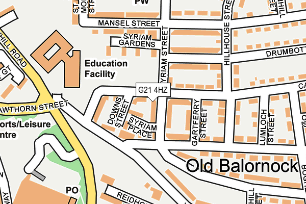 G21 4HZ map - OS OpenMap – Local (Ordnance Survey)