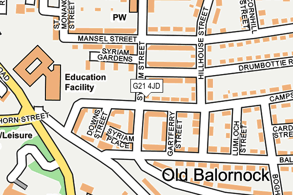 G21 4JD map - OS OpenMap – Local (Ordnance Survey) G21 4JD map - OS OpenMap – Local (Ordnance Survey)