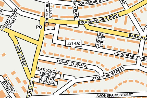 G21 4JZ map - OS OpenMap – Local (Ordnance Survey) G21 4JZ map - OS OpenMap – Local (Ordnance Survey)