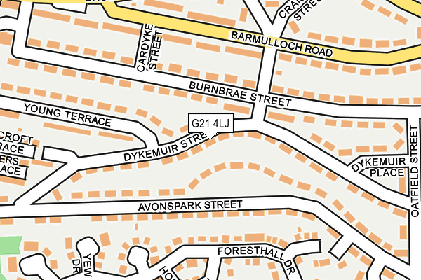 G21 4LJ map - OS OpenMap – Local (Ordnance Survey)