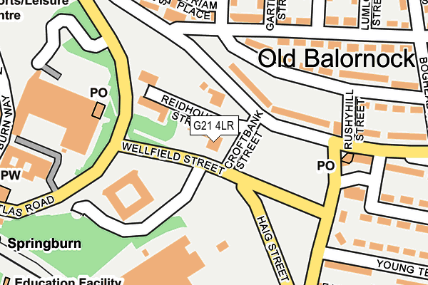 G21 4LR map - OS OpenMap – Local (Ordnance Survey) G21 4LR map - OS OpenMap – Local (Ordnance Survey)