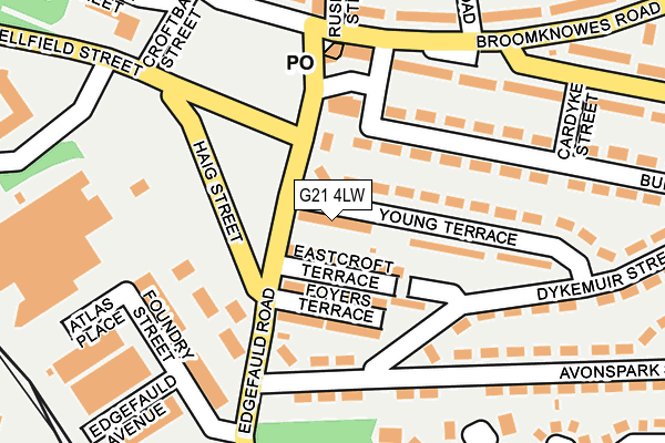 G21 4LW map - OS OpenMap – Local (Ordnance Survey) G21 4LW map - OS OpenMap – Local (Ordnance Survey)