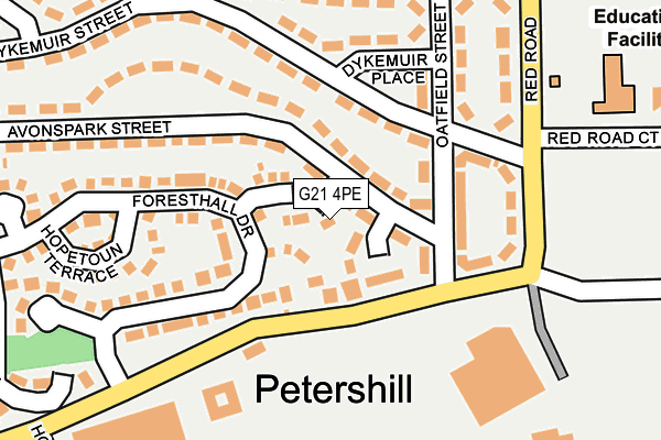 G21 4PE map - OS OpenMap – Local (Ordnance Survey)