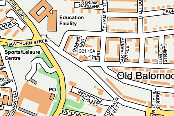 G21 4SA map - OS OpenMap – Local (Ordnance Survey) G21 4SA map - OS OpenMap – Local (Ordnance Survey)