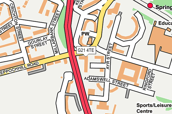 G21 4TE map - OS OpenMap – Local (Ordnance Survey) G21 4TE map - OS OpenMap – Local (Ordnance Survey)