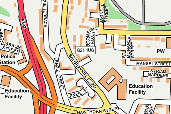 G21 4UG map - OS OpenMap – Local (Ordnance Survey) G21 4UG map - OS OpenMap – Local (Ordnance Survey)