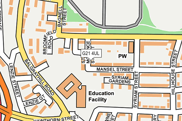 G21 4UL map - OS OpenMap – Local (Ordnance Survey) G21 4UL map - OS OpenMap – Local (Ordnance Survey)
