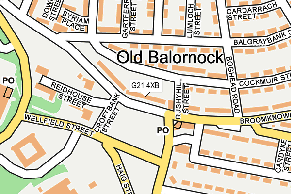 G21 4XB map - OS OpenMap – Local (Ordnance Survey) G21 4XB map - OS OpenMap – Local (Ordnance Survey)