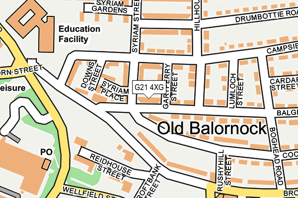 G21 4XG map - OS OpenMap – Local (Ordnance Survey) G21 4XG map - OS OpenMap – Local (Ordnance Survey)