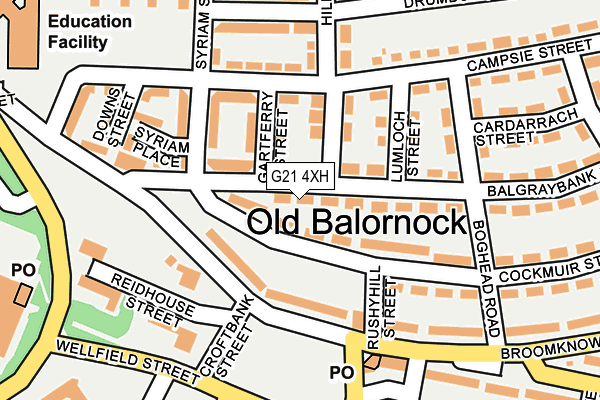 G21 4XH map - OS OpenMap – Local (Ordnance Survey) G21 4XH map - OS OpenMap – Local (Ordnance Survey)