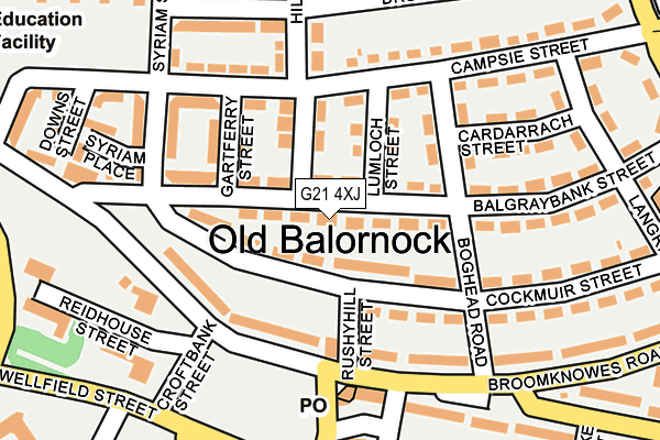 G21 4XJ map - OS OpenMap – Local (Ordnance Survey)