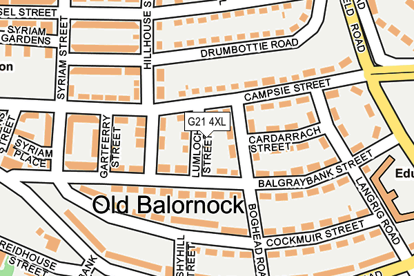 G21 4XL map - OS OpenMap – Local (Ordnance Survey)