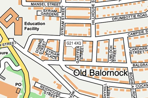 G21 4XQ map - OS OpenMap – Local (Ordnance Survey) G21 4XQ map - OS OpenMap – Local (Ordnance Survey)