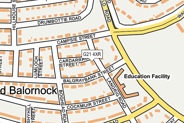 G21 4XR map - OS OpenMap – Local (Ordnance Survey) G21 4XR map - OS OpenMap – Local (Ordnance Survey)