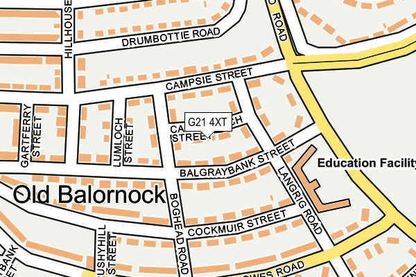 G21 4XT map - OS OpenMap – Local (Ordnance Survey)