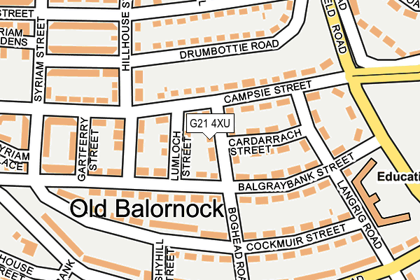 G21 4XU map - OS OpenMap – Local (Ordnance Survey)