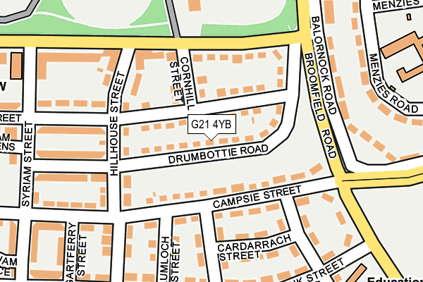 G21 4YB map - OS OpenMap – Local (Ordnance Survey) G21 4YB map - OS OpenMap – Local (Ordnance Survey)