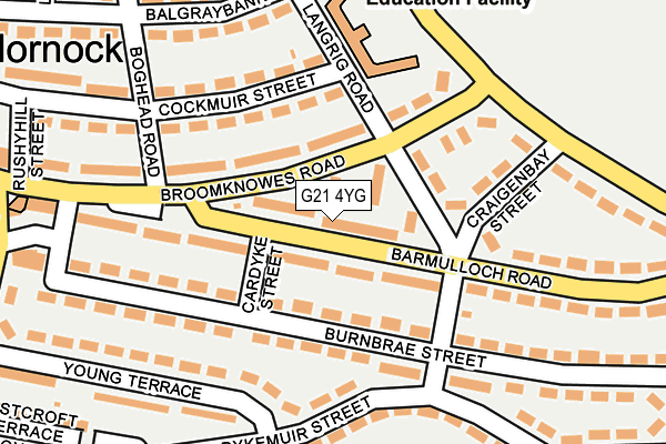 G21 4YG map - OS OpenMap – Local (Ordnance Survey) G21 4YG map - OS OpenMap – Local (Ordnance Survey)