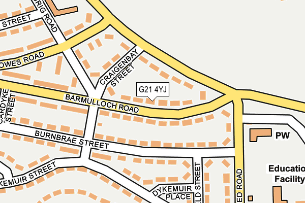 G21 4YJ map - OS OpenMap – Local (Ordnance Survey) G21 4YJ map - OS OpenMap – Local (Ordnance Survey)
