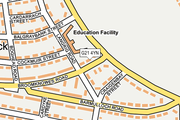 G21 4YN map - OS OpenMap – Local (Ordnance Survey) G21 4YN map - OS OpenMap – Local (Ordnance Survey)