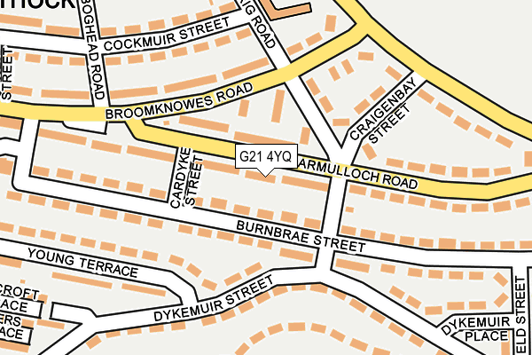 G21 4YQ map - OS OpenMap – Local (Ordnance Survey) G21 4YQ map - OS OpenMap – Local (Ordnance Survey)