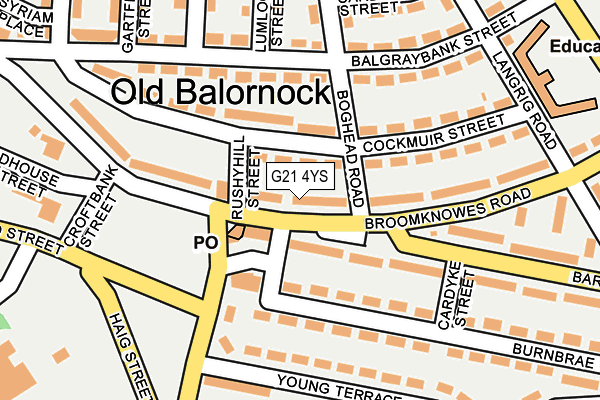 G21 4YS map - OS OpenMap – Local (Ordnance Survey) G21 4YS map - OS OpenMap – Local (Ordnance Survey)