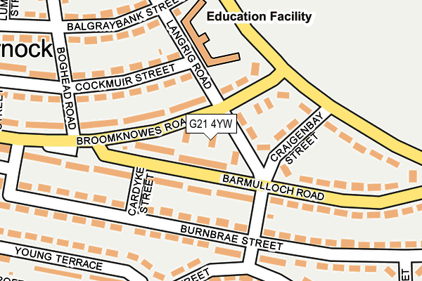 G21 4YW map - OS OpenMap – Local (Ordnance Survey) G21 4YW map - OS OpenMap – Local (Ordnance Survey)