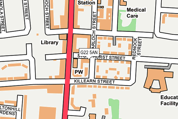 G22 5AN map - OS OpenMap – Local (Ordnance Survey)