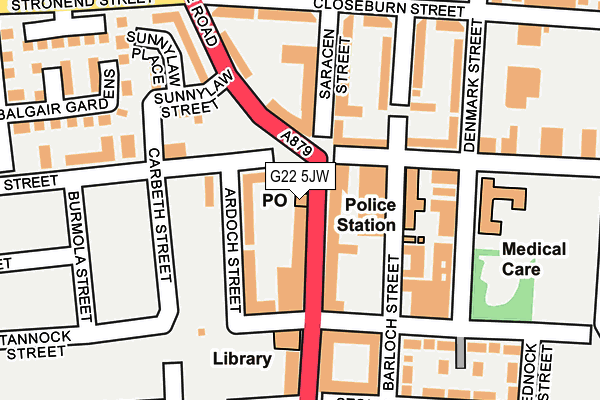 G22 5JW map - OS OpenMap – Local (Ordnance Survey) G22 5JW map - OS OpenMap – Local (Ordnance Survey)
