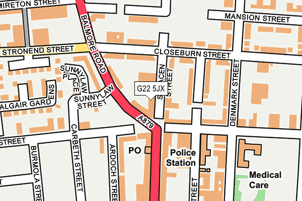 G22 5JX map - OS OpenMap – Local (Ordnance Survey)
