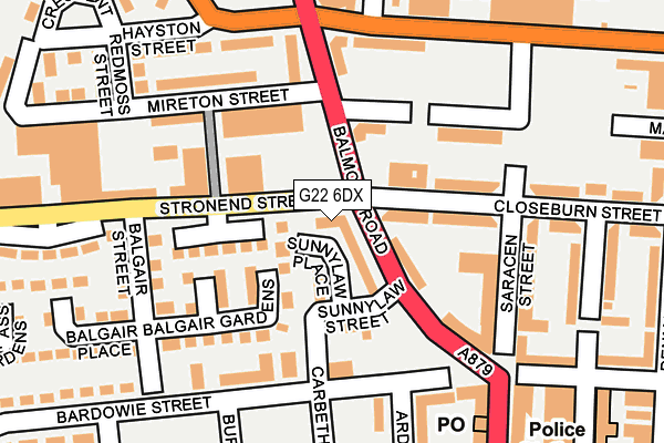 G22 6DX map - OS OpenMap – Local (Ordnance Survey)