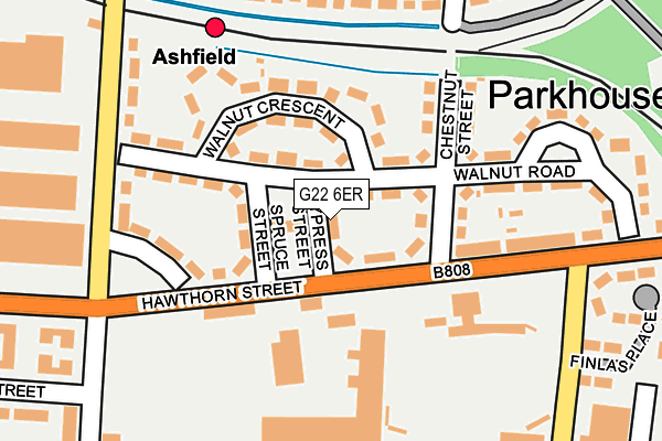 G22 6ER map - OS OpenMap – Local (Ordnance Survey)