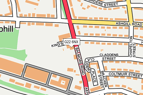 G22 6NX map - OS OpenMap – Local (Ordnance Survey)