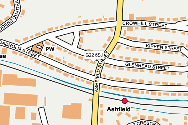 G22 6SJ map - OS OpenMap – Local (Ordnance Survey)