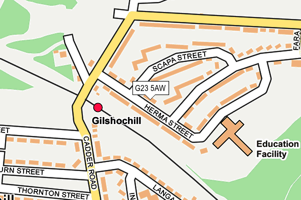G23 5AW map - OS OpenMap – Local (Ordnance Survey) G23 5AW map - OS OpenMap – Local (Ordnance Survey)