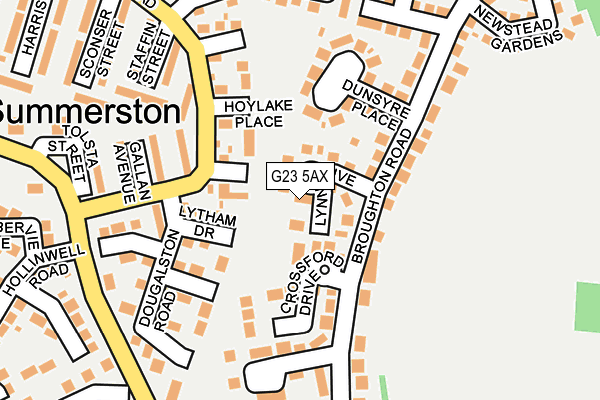 G23 5AX map - OS OpenMap – Local (Ordnance Survey)