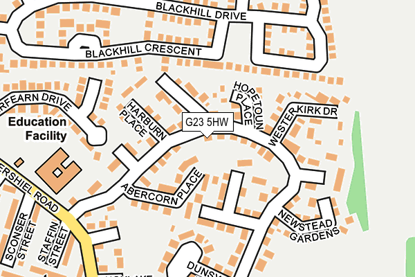 G23 5HW map - OS OpenMap – Local (Ordnance Survey)