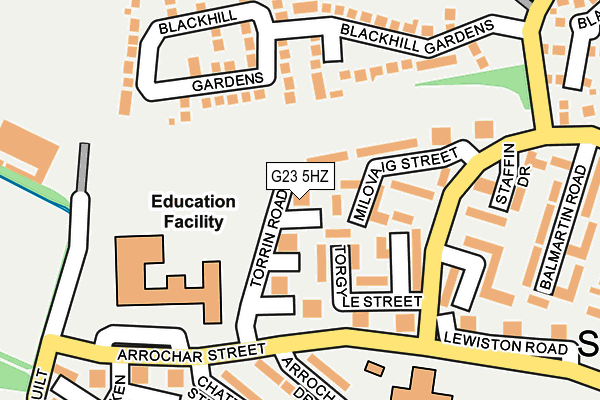 G23 5HZ map - OS OpenMap – Local (Ordnance Survey)