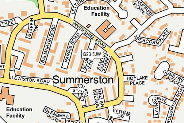 G23 5JW map - OS OpenMap – Local (Ordnance Survey) G23 5JW map - OS OpenMap – Local (Ordnance Survey)