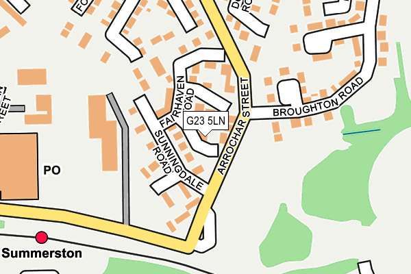 G23 5LN map - OS OpenMap – Local (Ordnance Survey) G23 5LN map - OS OpenMap – Local (Ordnance Survey)