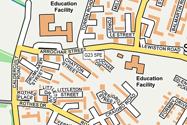 G23 5PE map - OS OpenMap – Local (Ordnance Survey) G23 5PE map - OS OpenMap – Local (Ordnance Survey)