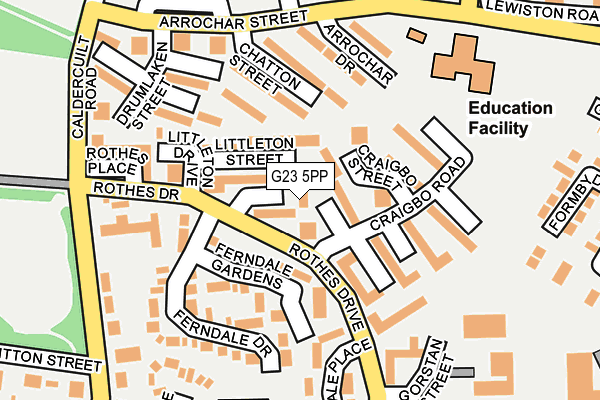 G23 5PP map - OS OpenMap – Local (Ordnance Survey)