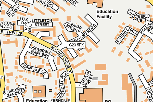 G23 5PX map - OS OpenMap – Local (Ordnance Survey) G23 5PX map - OS OpenMap – Local (Ordnance Survey)