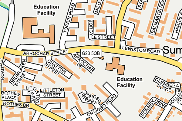 G23 5QB map - OS OpenMap – Local (Ordnance Survey) G23 5QB map - OS OpenMap – Local (Ordnance Survey)