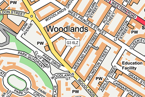 G3 6LZ map - OS OpenMap – Local (Ordnance Survey)
