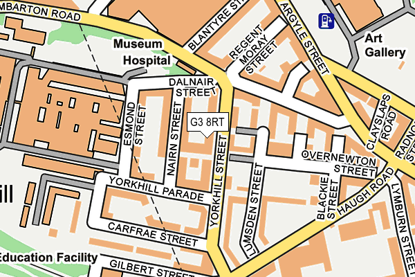 G3 8RT map - OS OpenMap – Local (Ordnance Survey)