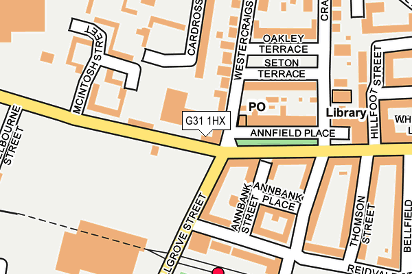 G31 1HX map - OS OpenMap – Local (Ordnance Survey) G31 1HX map - OS OpenMap – Local (Ordnance Survey)