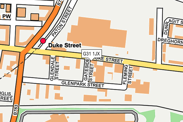G31 1JX map - OS OpenMap – Local (Ordnance Survey) G31 1JX map - OS OpenMap – Local (Ordnance Survey)