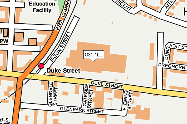 G31 1LL map - OS OpenMap – Local (Ordnance Survey) G31 1LL map - OS OpenMap – Local (Ordnance Survey)