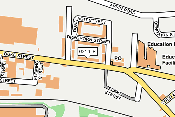 G31 1LR map - OS OpenMap – Local (Ordnance Survey) G31 1LR map - OS OpenMap – Local (Ordnance Survey)